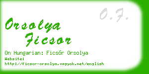 orsolya ficsor business card