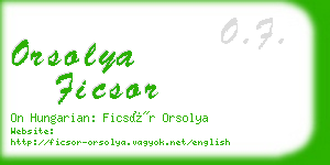 orsolya ficsor business card